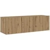 TV staliukas 8 dalių sieninis televizoriaus spintelės komplektas Artisan Oak