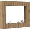 TV staliukas 8 dalių sieninis televizoriaus spintelės komplektas Artisan Oak