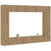 TV staliukas 8 dalių sieninis televizoriaus spintelės komplektas Artisan Oak