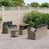 Sodo Sofų Rinkinys su pagalve su saugykla 8 pcs Pilka