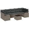 Sodo Sofų Rinkinys 8 pcs Pilka 289 x 124 x 69 cm poliratanas