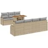 Sodo Sofų Rinkinys 8 pcs smėlio ir šviesiai pilkos spalvos