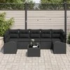 Sodo Sofų Rinkinys Juoda 55 x 55 x 37 cm poliratanas