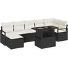Sodo Sofų Rinkinys su saugykla 8 pcs Juoda Poli ratanas
