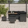 Lauko baldų komplektas Sodo Sofų Rinkinys 8 pcs Juoda poliratanas