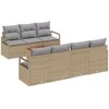 Lauko baldų komplektas Sodo Sofų Rinkinys su pagalve 8 pcs Smėlio poliratanas