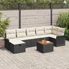 Sodo Sofų Rinkinys su pagalve 8 pcs Juoda Poli ratanas