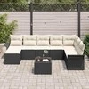 Sodo Sofų Rinkinys su pagalve 9 pcs Ruda Poli ratanas