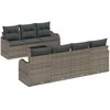 Sodo Sofų Rinkinys Pilka 55 x 55 x 37 cm poliratanas