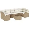 Sodo Sofų Rinkinys 8 pcs Bežinė ir kreminė 289 x 124 x 69 cm