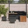Sodo Sofų Rinkinys su pagalve 8 pcs Juoda