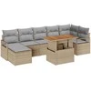 Sodo valgomojo komplektas su pagalve 8 pcs Bežinė ir pilka