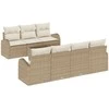 Sodo Sofų Rinkinys su pagalve 8 pcs Bežinė ir kreminė