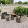 Sodo Sofų Rinkinys su pagalve su saugykla 8 pcs Pilka