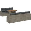 Sodo Sofų Rinkinys su pagalve 8 pcs Pilka