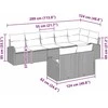 Sodo Sofų Rinkinys Šviesiai pilka 55 x 55 x 37 cm poliratanas