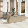 Sodo Sofų Rinkinys su pagalve su pagalve 8 pcs Bežinė ir pilka