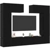 TV staliukas TV spintelių komplektas 6 pcs Juodas ąžuolas 100 x 30 x 30 cm