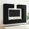 TV staliukas TV spintelių komplektas 6 pcs Juodas ąžuolas 100 x 30 x 30 cm