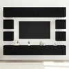TV staliukas TV spintelių komplektas 8 pcs Juodas ąžuolas Apdirbta mediena