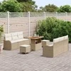 Sodo Sofų Rinkinys su pagalve 9 pcs Bežinė ir kreminė