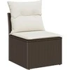 Sodo Sofų Rinkinys 7 vnt. Ruda poliratanas
