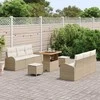 Sodo Sofų Rinkinys su pagalve 9 pcs Bežinė ir kreminė