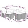 Sodo Sofų Rinkinys 9 vnt. Smėlio poliratanas