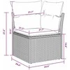 Lauko baldų komplektas Sodo Sofų Rinkinys 9 pcs Juoda poliratanas