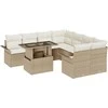 Sodo Sofų Rinkinys 9 vnt. Smėlio poliratanas