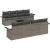 Sodo Sofų Rinkinys 9 pcs Pilka 55 x 55 x 37 cm poliratanas
