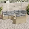 Sodo Sofų Rinkinys Bežinė ir pilka 55 x 55 x 37 cm poliratanas