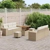 Sodo Sofų Rinkinys 9 pcs Bežinė ir kreminė Poli ratanas