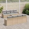 Sodo Sofų Rinkinys Smėlio 55 x 55 x 37 cm poliratanas