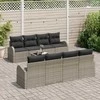 Sodo Sofų Rinkinys Pilka 55 x 55 x 37 cm poliratanas