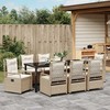 Sodo valgomojo komplektas 9 pcs Bežė ir kreminė balta