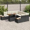 Sodo valgomojo komplektas su pagalve 9 pcs Juoda ir smėlinė