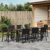 Sodo valgomojo komplektas 9 pcs Juoda