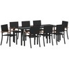 Sodo valgomojo komplektas 9 pcs Juoda