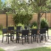 Sodo valgomojo komplektas 9 pcs Juoda