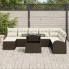 Sodo Sofų Rinkinys su pagalve 9 pcs Ruda ir kreminė