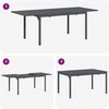Sodo valgomojo komplektas 9 pcs Antracitas Plienas