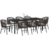 Sodo valgomojo komplektas 9 pcs Ruda