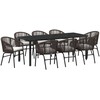 Sodo valgomojo komplektas 9 pcs Ruda