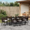 Sodo valgomojo komplektas 9 pcs Ruda