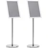 Plakato stendai 2 pcs Sidabro 32.7 x 24 x 108 cm Aliuminis