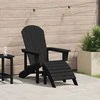 Adirondack kėdė Juoda HDPE