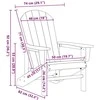 Adirondack kėdė Jūrinė mėlyna HDPE