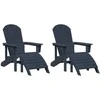 Sodo Kėdė 2 pcs Tamsiai mėlyna 83 x 74 x 92 cm Polietilenas