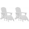 Sodo Kėdė 2 pcs Balta 83 x 74 x 92 cm Polietilenas